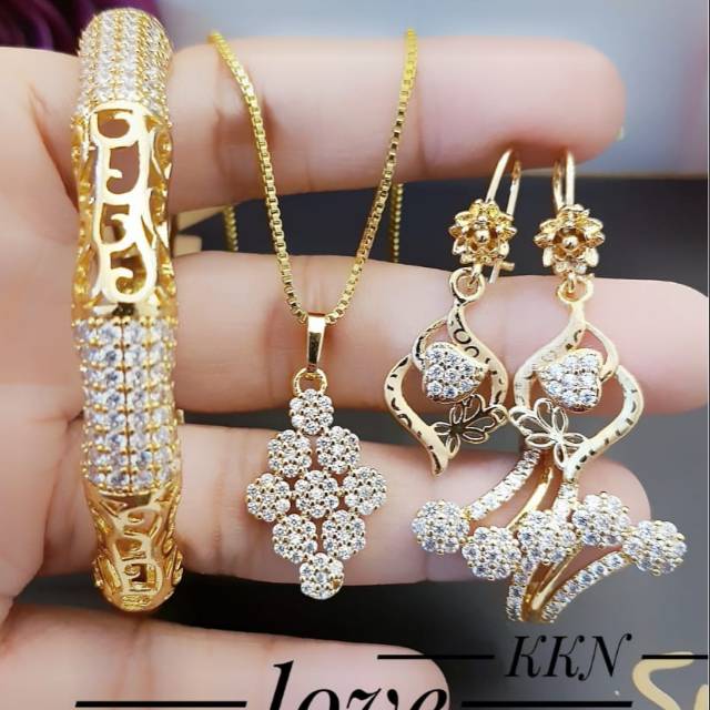 Xuping set perhiasan lapis emas 24k 0334