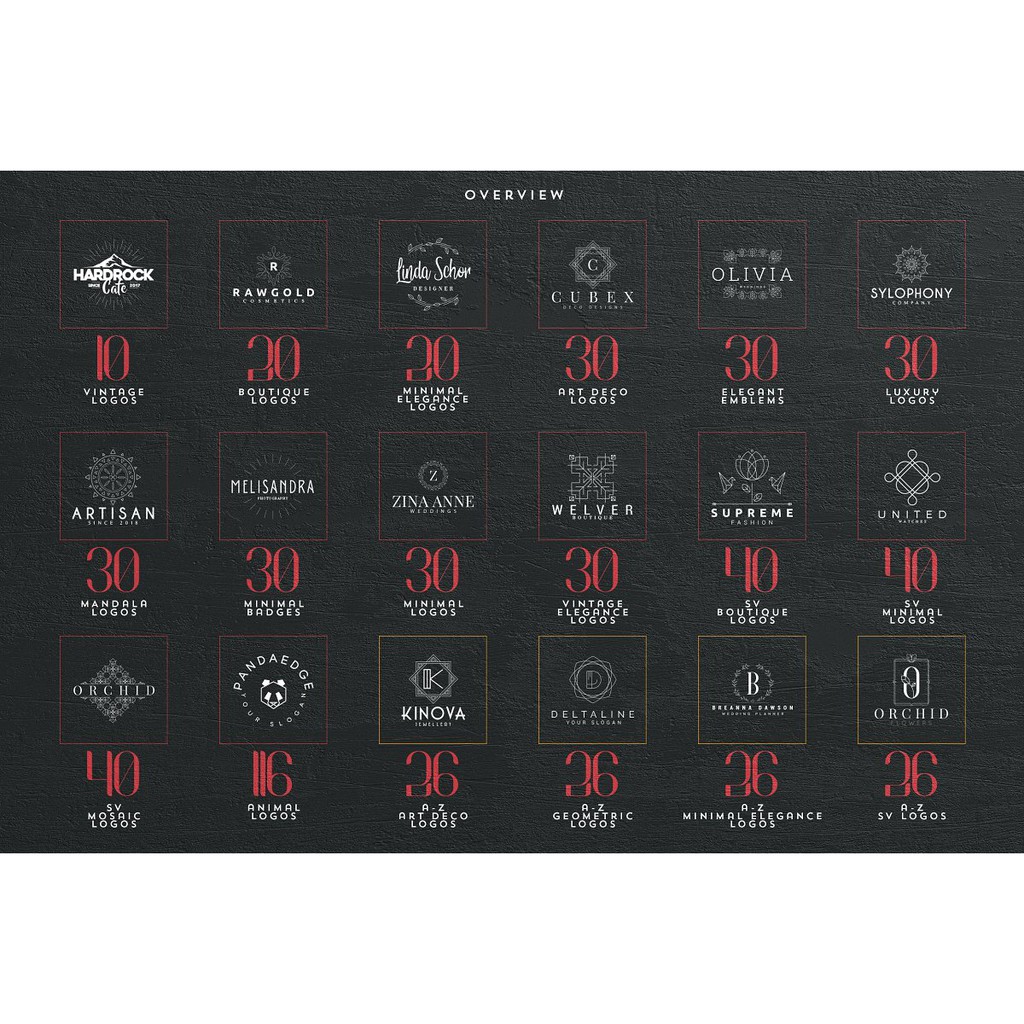 Mega Bundle 600 Logo Templates - Adobe Photoshop &amp; Illustrator