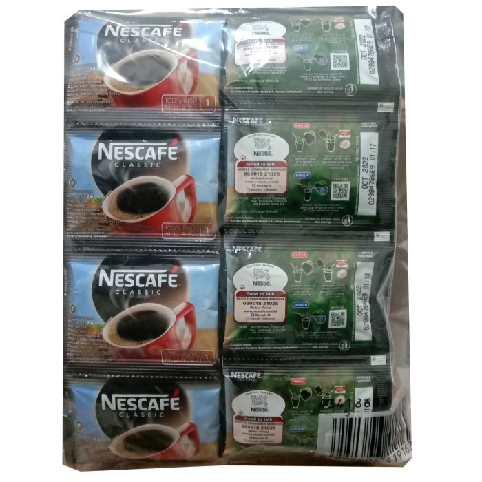 

1 KARTON NESCAFE KOPI INSTANT CLASSIC 2 GRAM X 600 SACHET