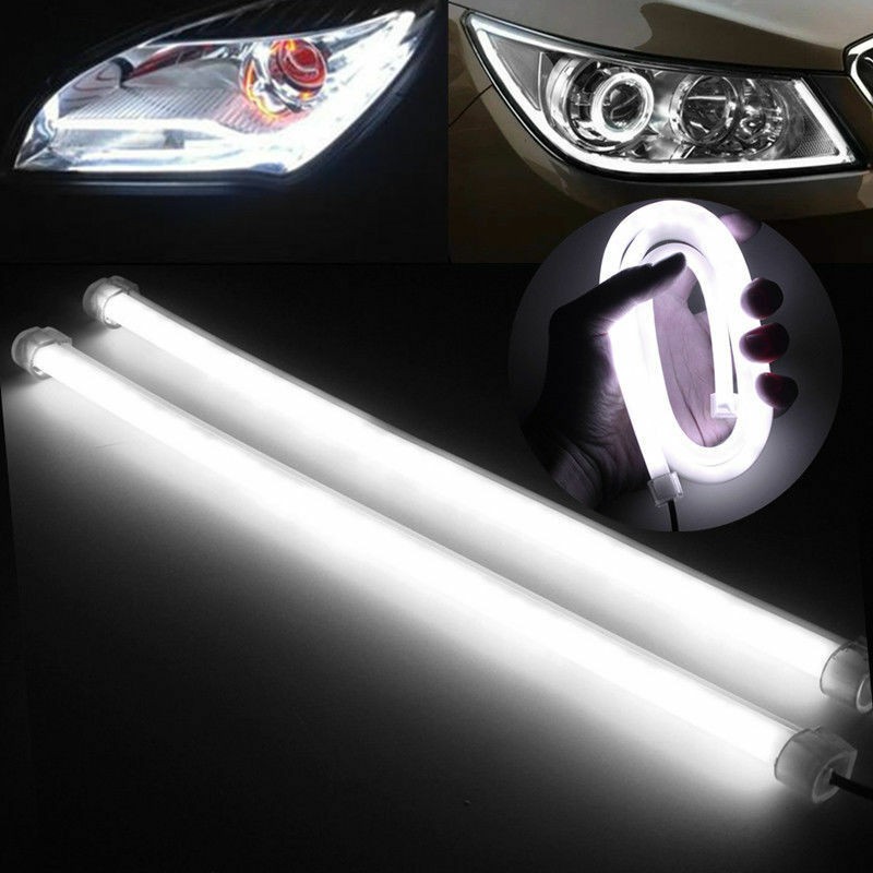 Lampu LED DRL 30 CM Waterproof Silicone LED Flexible Neon ALIS Motor Mobil