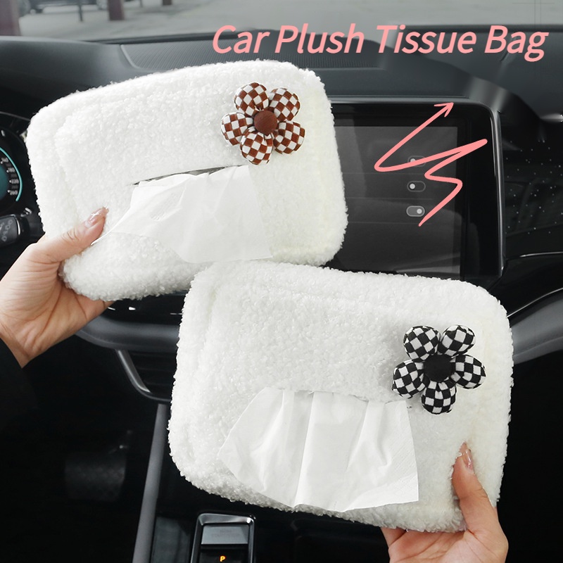 Cover Sabuk Pengaman Mobil Bentuk Bunga Kecil Bahan plush