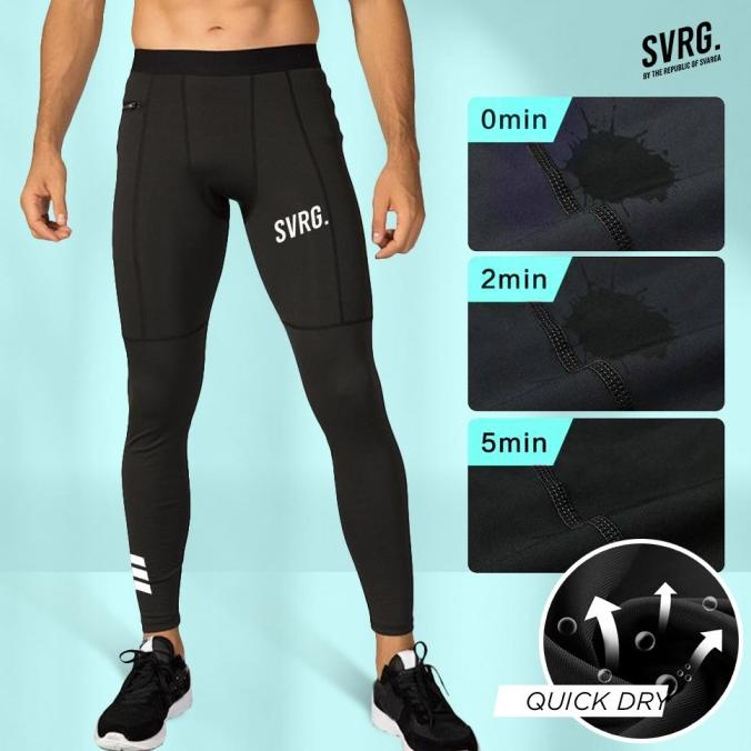 SVARGA ONYX Celana Legging Sport Pria Celana Spandex Strit Olahraga