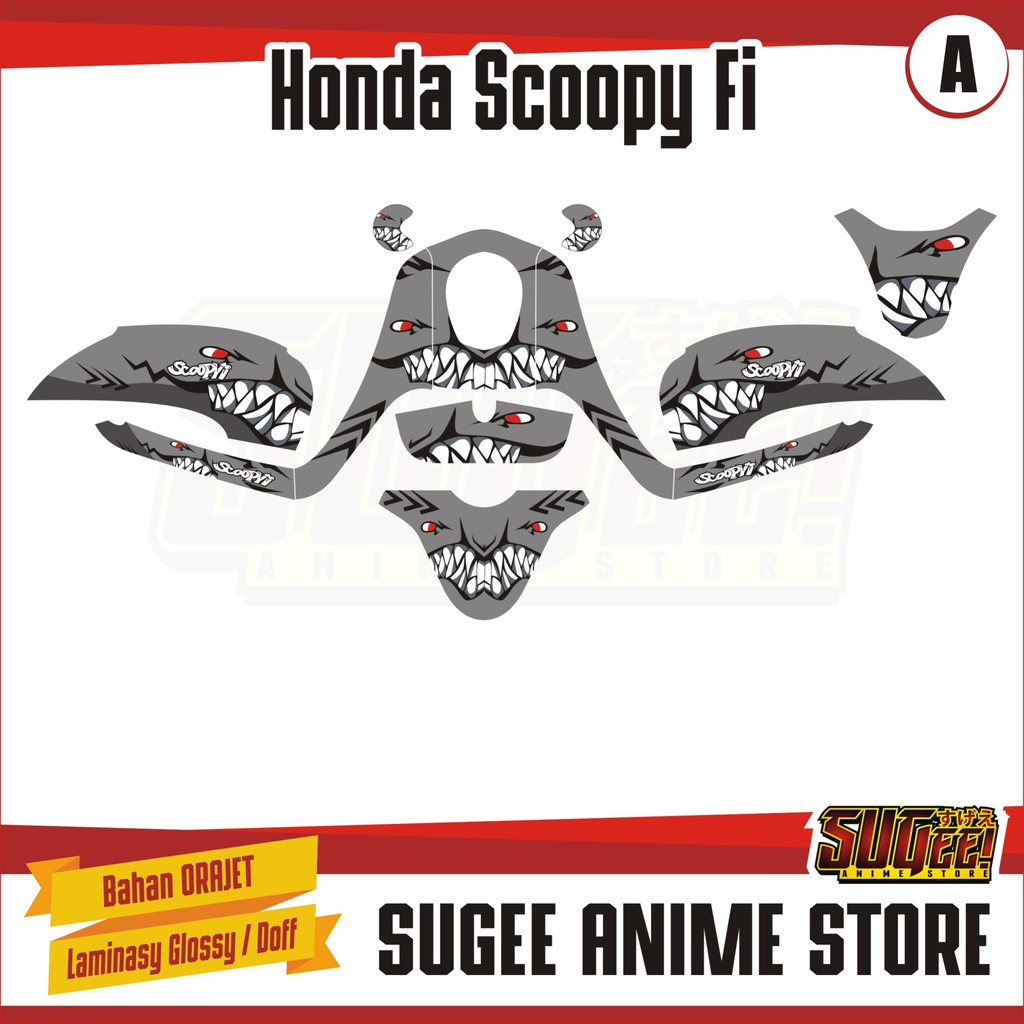 Sticker Anime Decal Motor Honda Scoopy Fi Custom