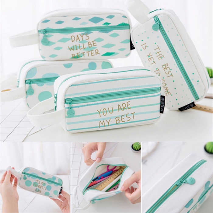 

Tempat Pensil / Pencil Box / Makeup Bag Green Edition