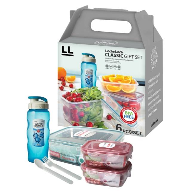 LOCK N LOCK CLASSIC GIFT SET 6 PCS