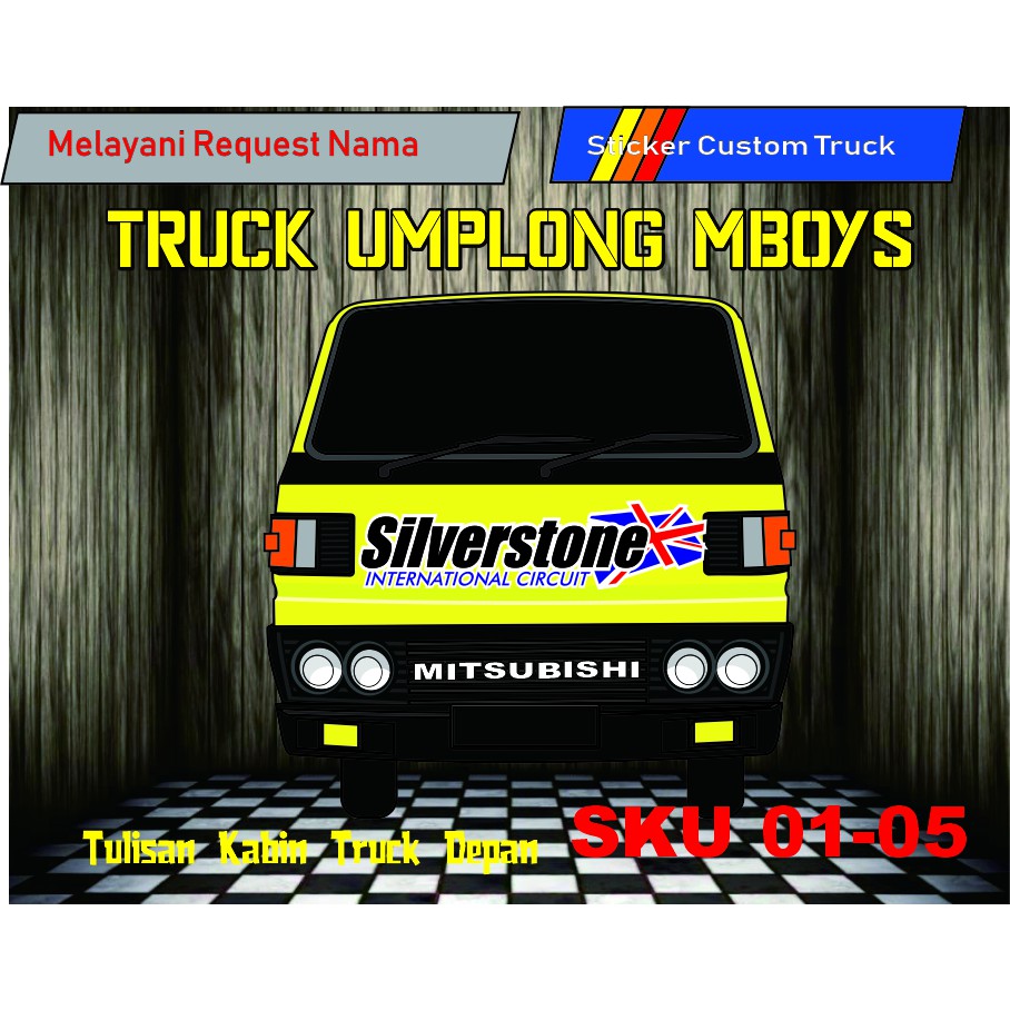 Sticker Cutting Kabin Truk Umplung (02) - Custom Bebas