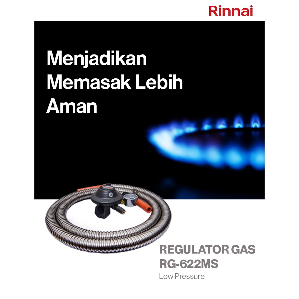 Selang Regulator Gas Rinnai RG-622MS / RG622MS / RG 622 MS Selang SNI Original Rinnai