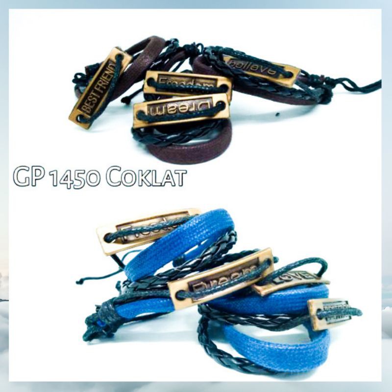 Gelang kulit GP 1450 TULISAN | LEATHER BRACELET | KIIYOOMII