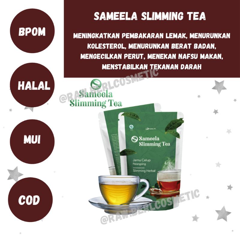 

COD Sameela Slimming Tea Teh Herbal Diet Jamu Celup pelangsing