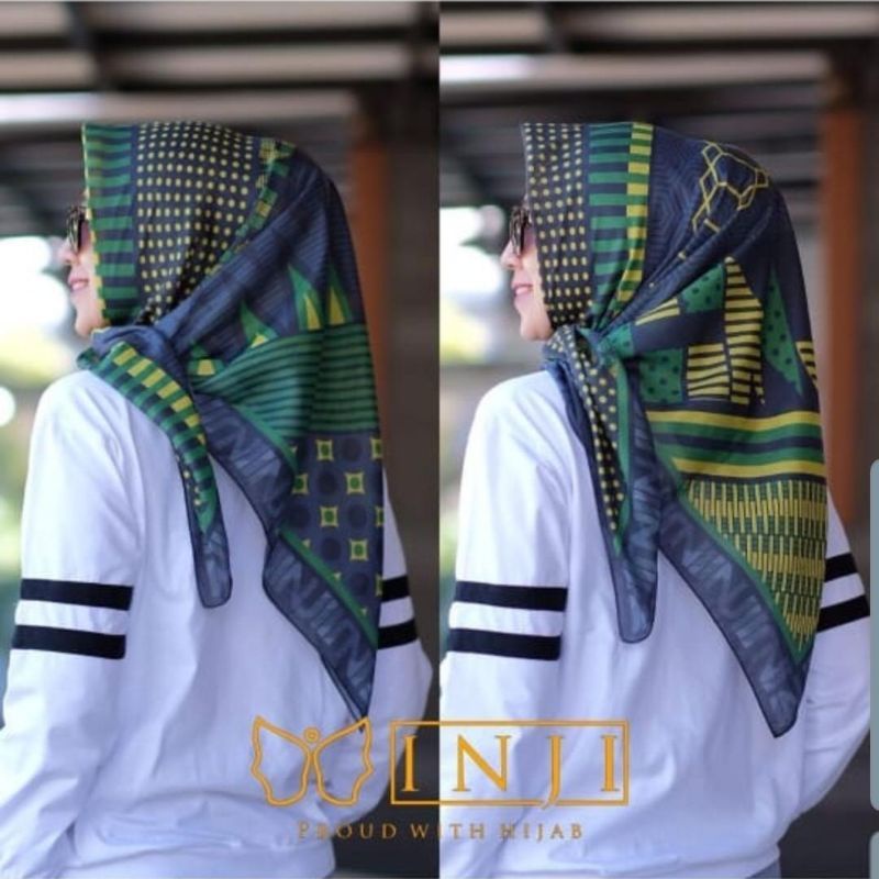 Hijab denay segi empat Lasercut MS Hijab /kerudung motif terbaru-MS 28