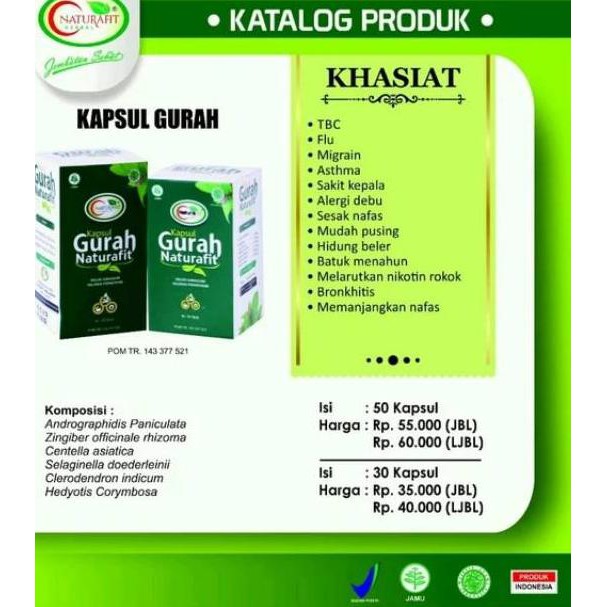 94# Kapsul gurah Naturafit Original 94#