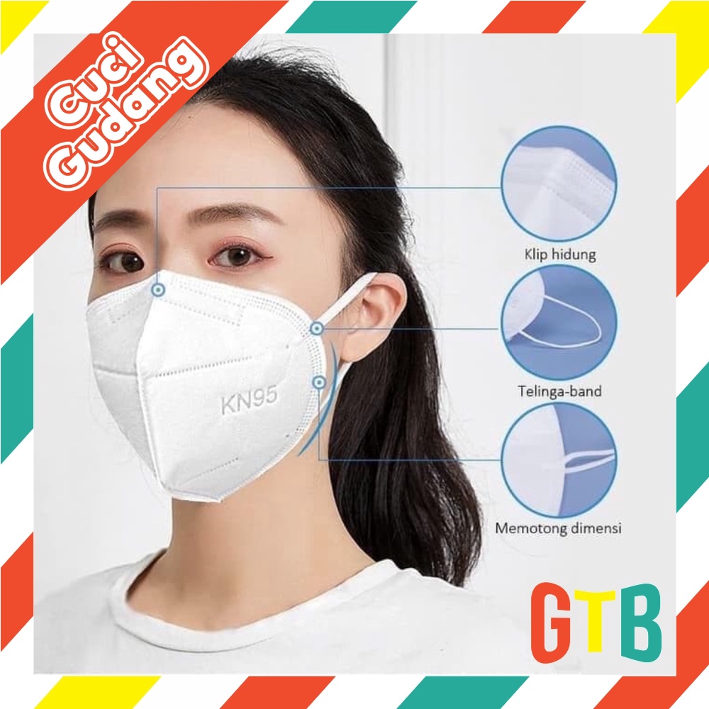 ❤️GTB❤️ Masker KN95 5ply Impor Face Mask 10pcs Masker KN 95 Disposable Mask R483