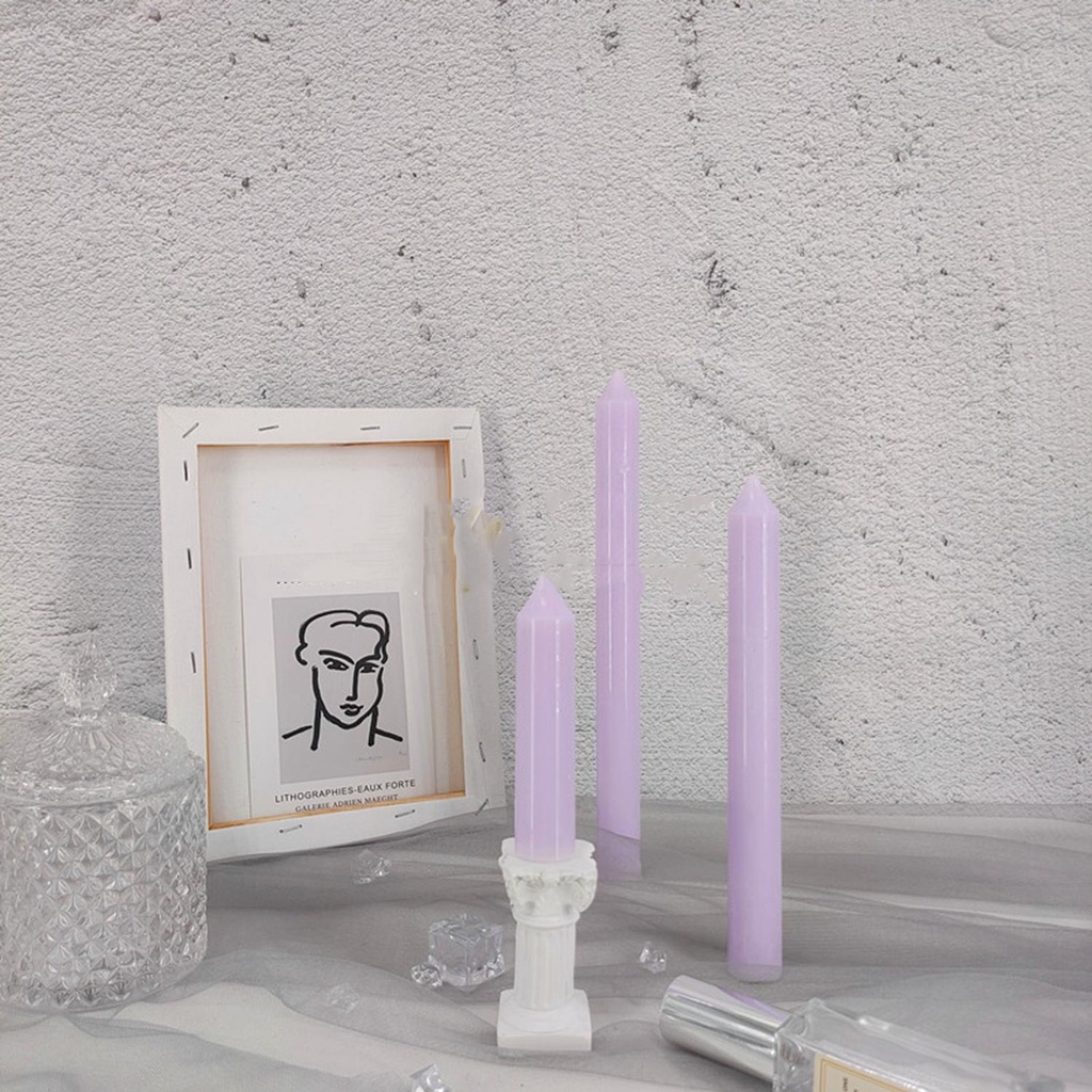 Solighter Cetakan Lilin Pesta Gereja Plastik Match Besar Silinder Rib Handmade Membuat Sabun