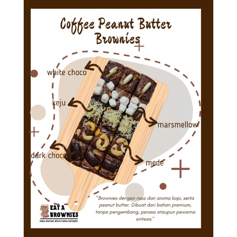 

eat a brownies coffee peanut butter (brownies kopi) box kecil