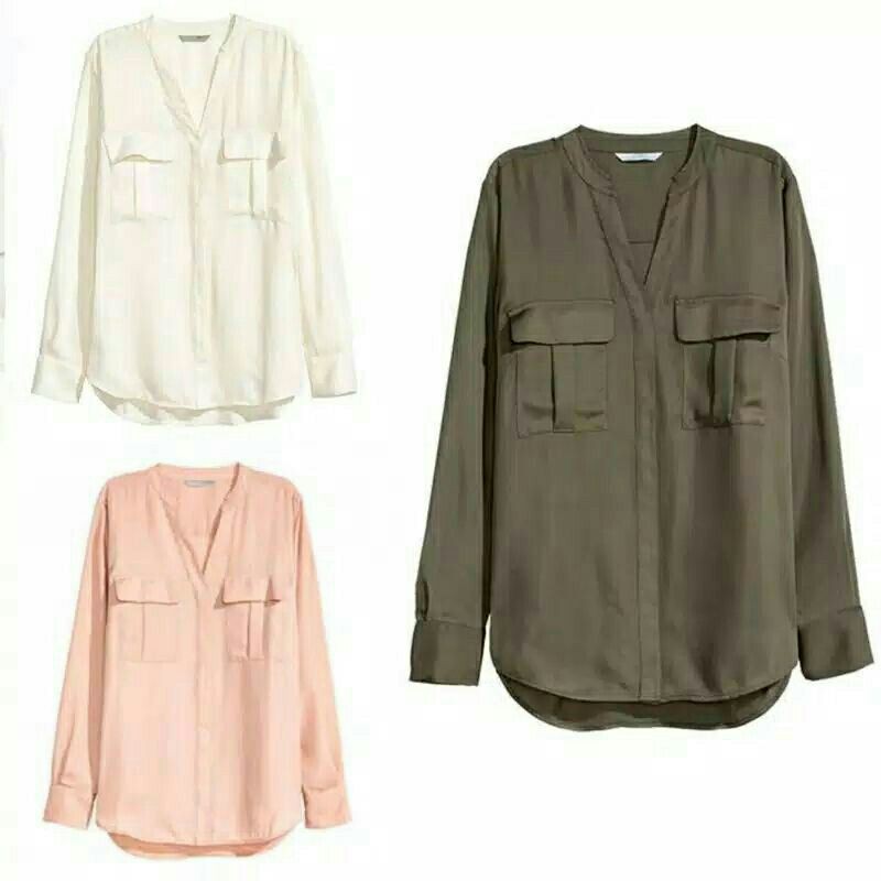 Blouse Wanita Satin H&amp;M Original Branded