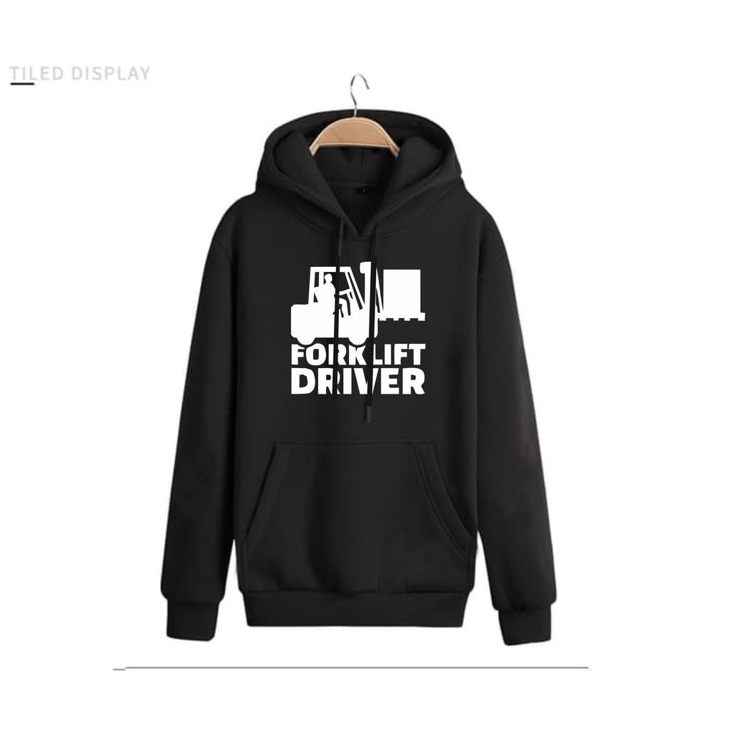 Jaket Hoodie Distro Forklift Driver Keren Jumbo Size S-5XL Unisex Terlaris Terbaru Fleece Premium