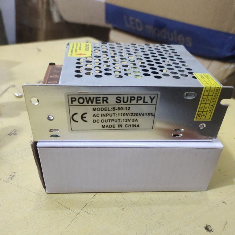 POWER SUPPLY 5A INDOOR SLIM 12V 60W