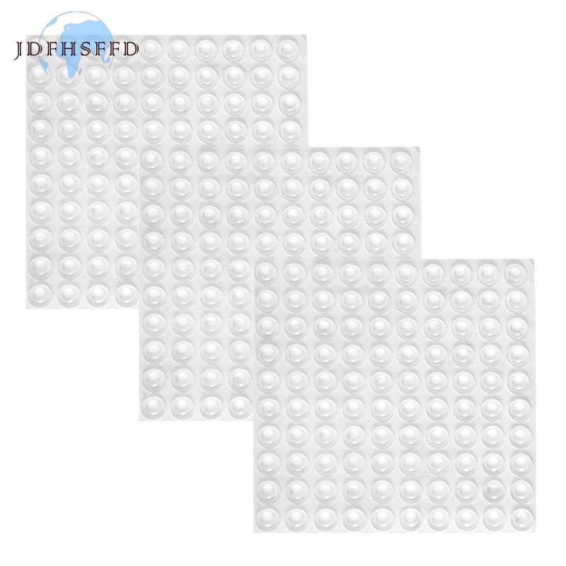 300 Pieces Clear Rubber Feet Adhesive Door Bumpers Pads Sound