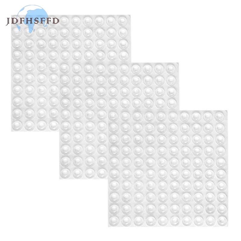 300 Pieces Clear Rubber Feet Adhesive Door Bumpers Pads Sound