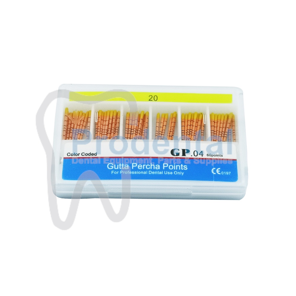 Dental gutta percha no 20 taper 6% guttap 20 06 obturasi VDW M-Two 60pcs/pack