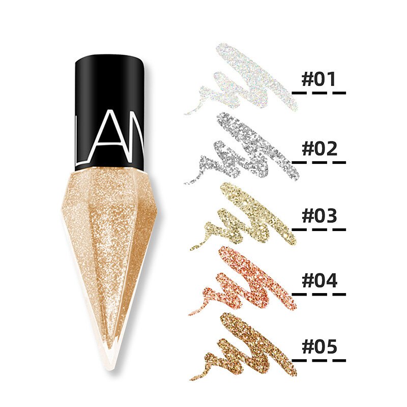 CSP084 –Eyeliner Liquid Pen Glitter Shiny Gold Silver Makeup Waterproof Lookave