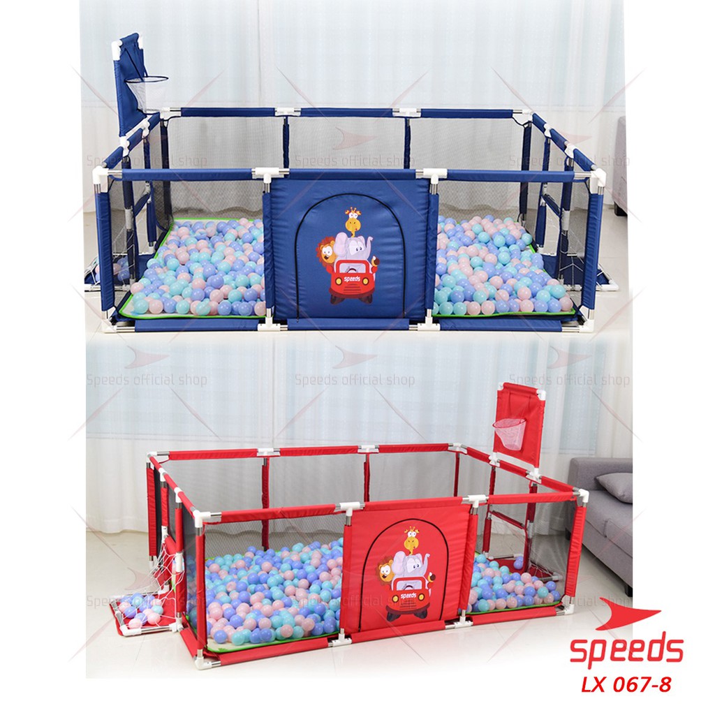 SPEEDS Kolam Mandi Bola Keranjang Mandi Bola Mainan Tenda anak Playpen 067-8-3