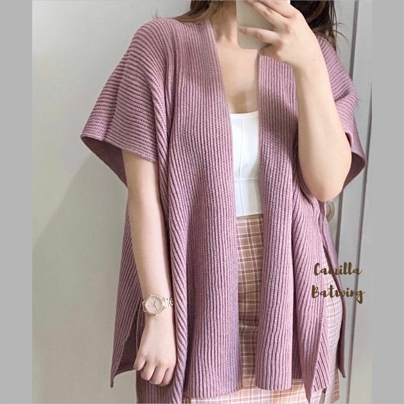 CARDIGAN CAMILLA BATWING RAJUT | Outer Cardy Rajut Wanita Oversize 7GET / TEBAL