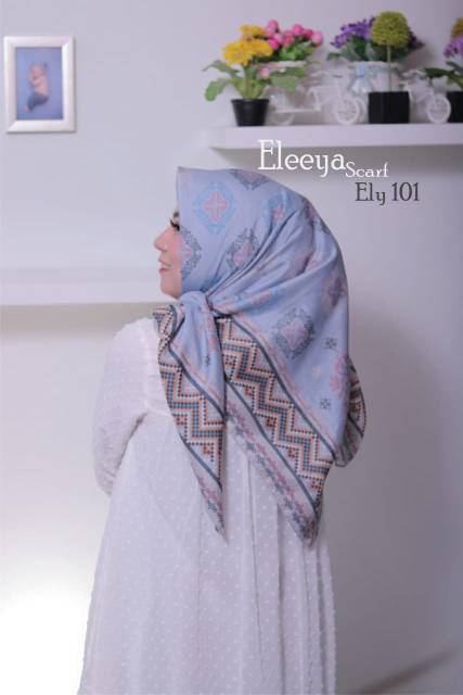 HIjAB SEGIEMPAT MOTIF ELY 101 || Eleeya Scarf