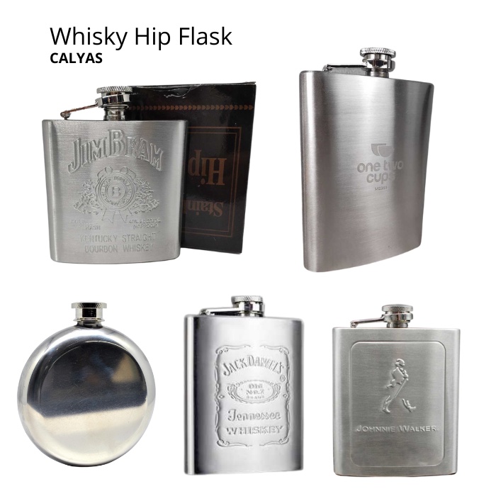 Botol Minum Flask Hip Round Shape Stainless Steel 5oz