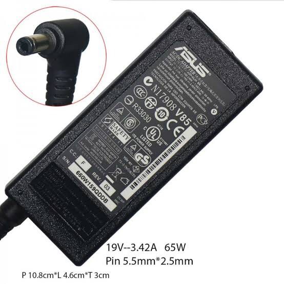 Adaptor Charger Asus 19V - 3.42A DC 5.5 | A43 A43E A43U A43F A43S K43S K42 A43 N43 X550 K45 UX21A UX32A UX31A Original