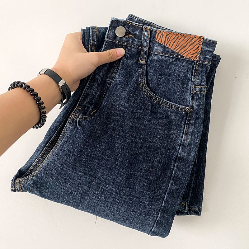 Highwaist Loose Jeans Wanita Kulot Boyfriend Jeans Wanita Korea