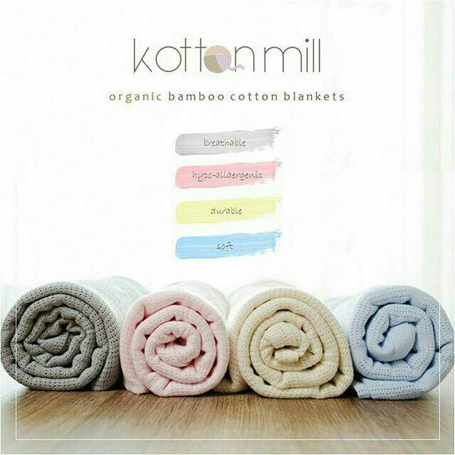 Kotton Mill Organic bamboo cotton blanket 120*150cm dan 150*200cm / kottonmill