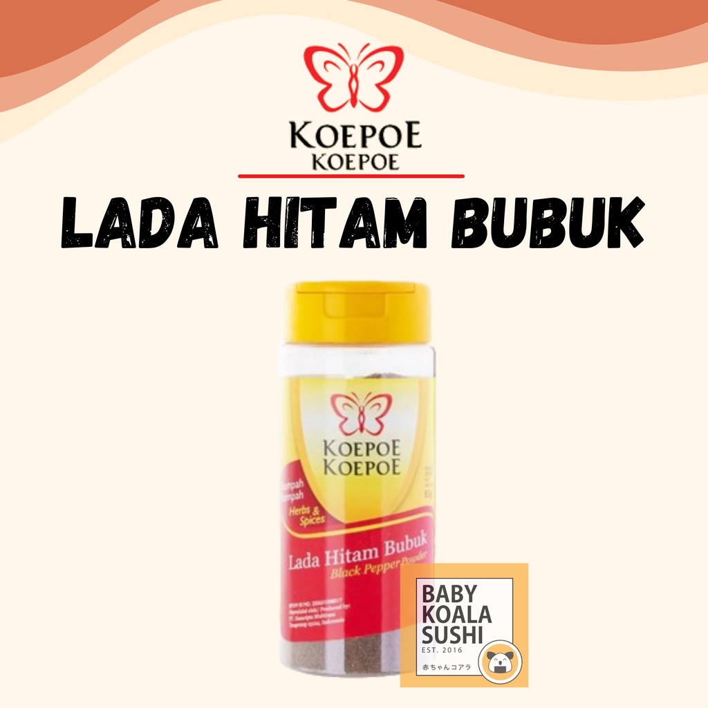 KOEPOE Lada Hitam Bubuk 83 g Halal | Black Pepper Powder