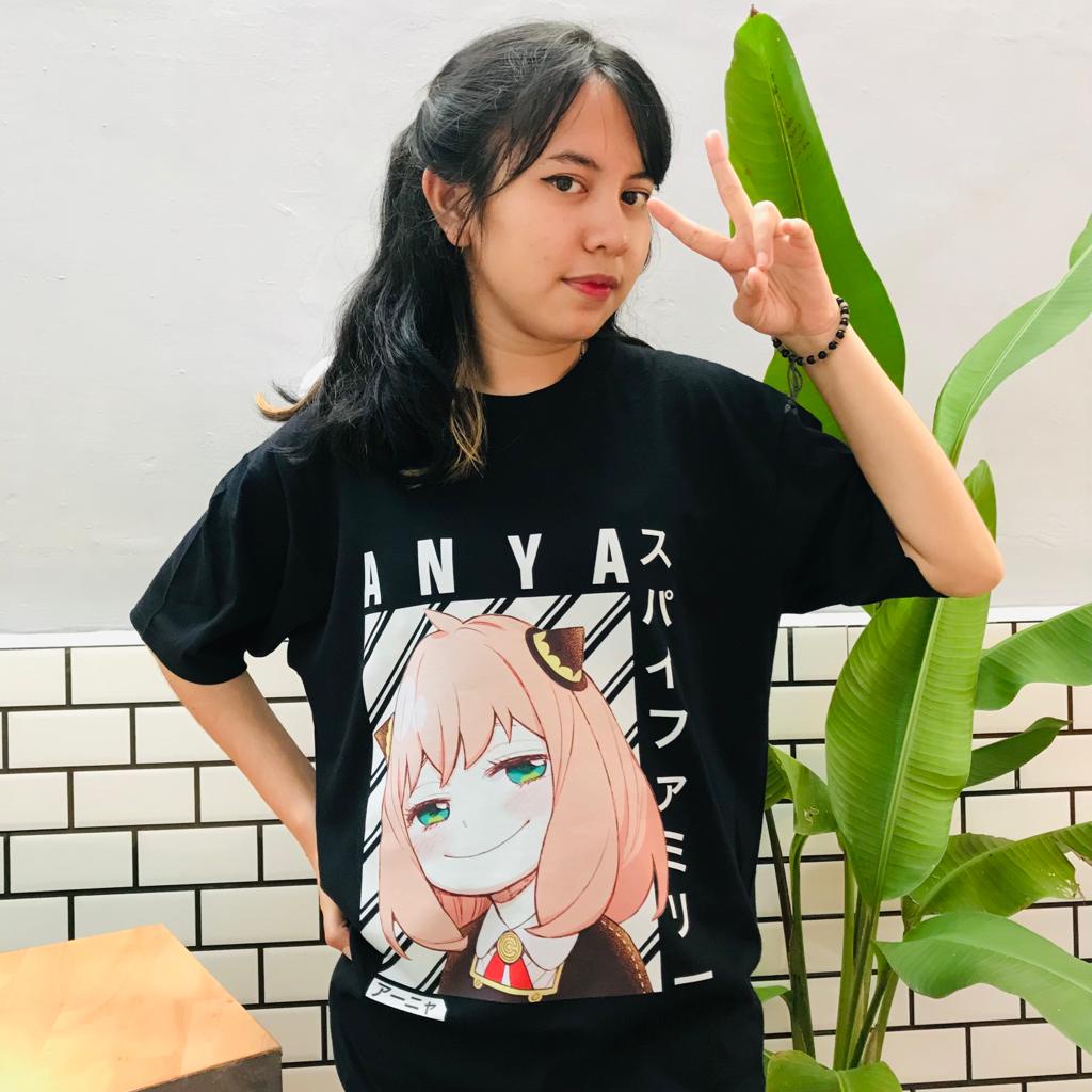 Tshirt Anya Smirk Kanji Anime Manga SPY x Family Premium Unisex