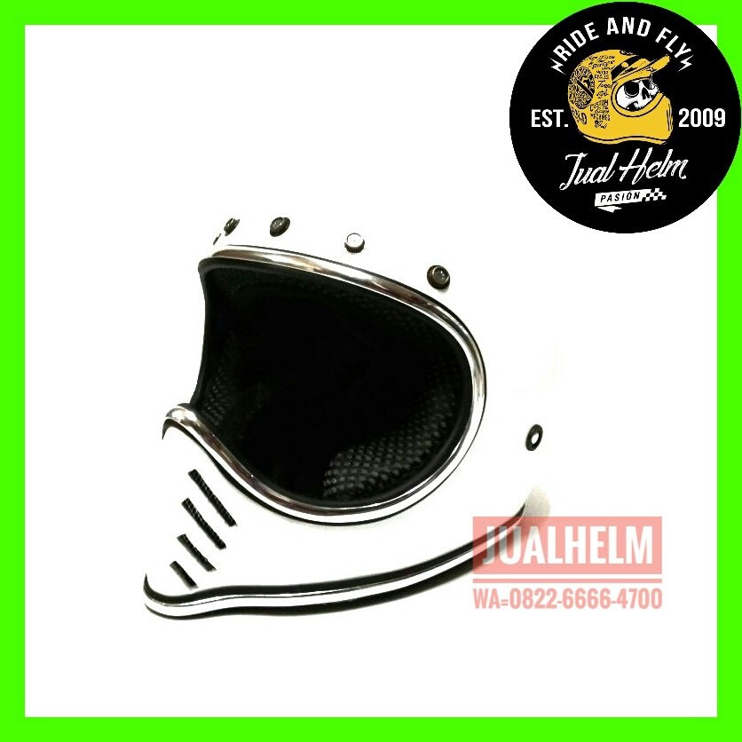 Helm Custom/Helm Simpson/Helm Moto3 List Chrome White