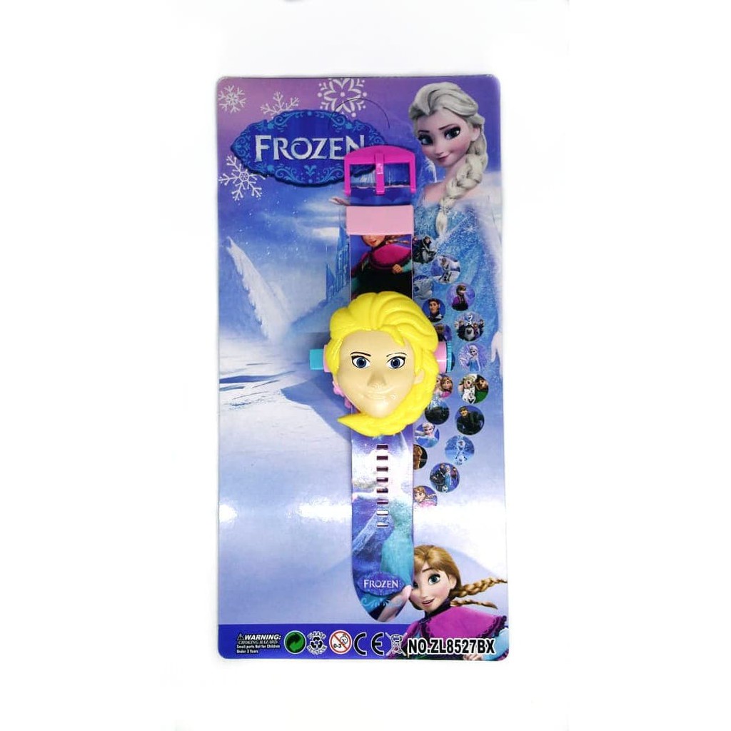 Parling Laris! JAM TANGAN ANAK PEREMPUAN FROZEN ELSA DIGITAL PROYEKTOR JUMBO ELSA Low Price!