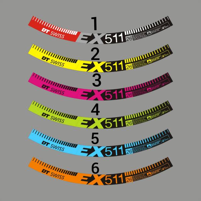 Stiker decal rims velg DT swiss dtswiss sepeda MTB ukuran 26/27,5/29