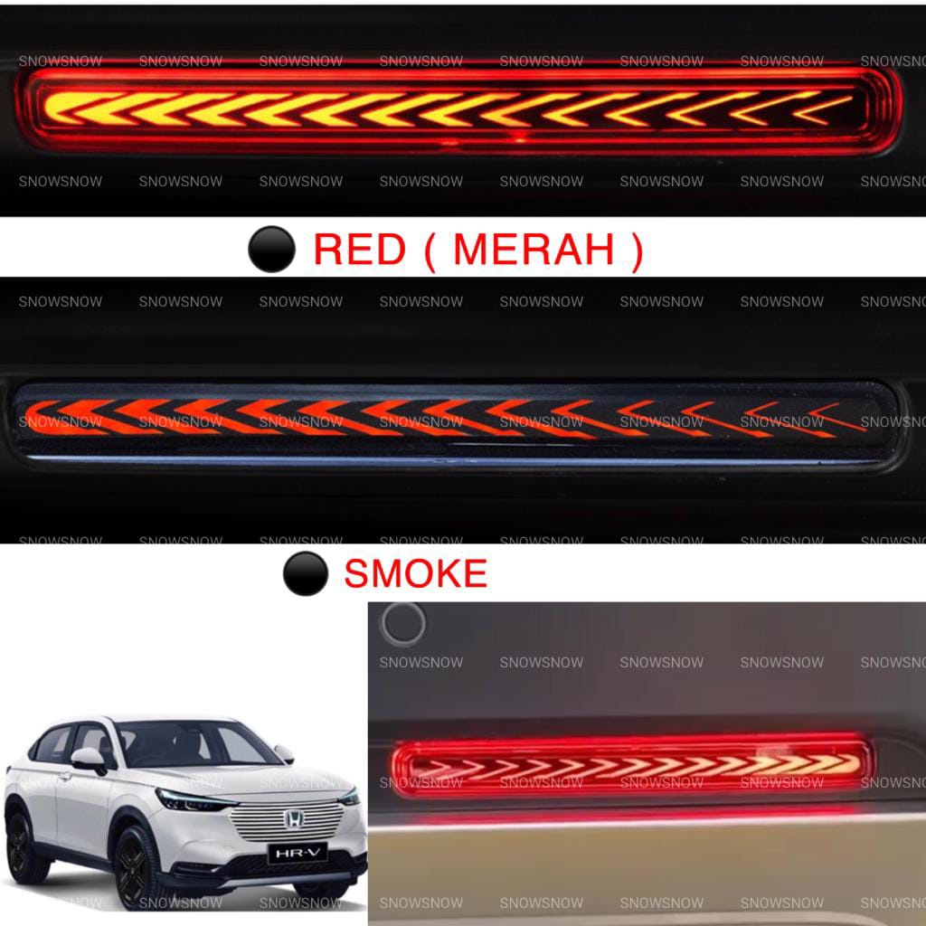 Reflektor Bumper Honda HRV 2022 UP Red Smoke Mata Kucing Running LED