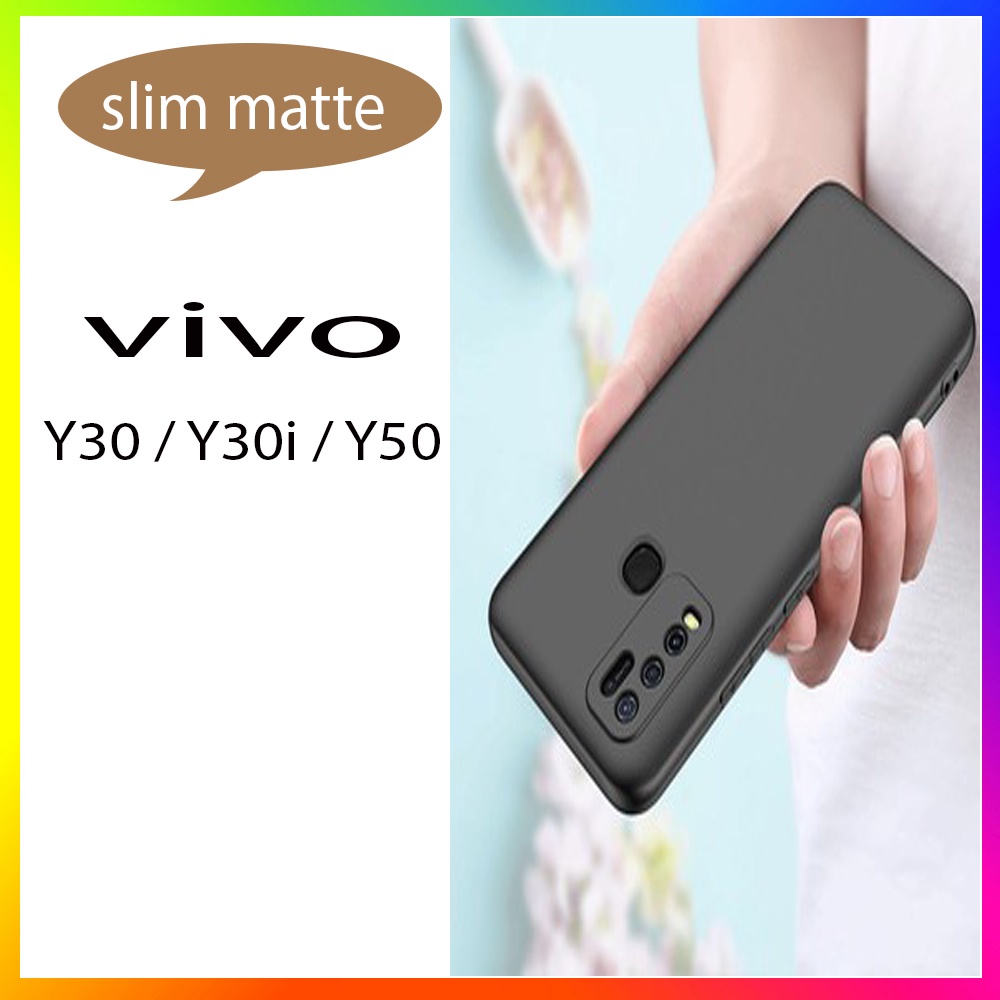 Case Matte Baby Skin Vivo Y30 / Vivo Y30i / Vivo Y50 Hardcase Baby Skin Soft Skin Casing Anti Fingerprint Hybrid Back Cover