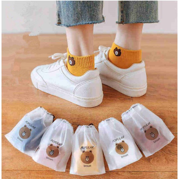 KAOS KAKI WANITA PENDEK SEMATA KAKI MOTIF LINE BROWN 10 KAOS KAKI WANITA PENDEK SEMATA KAKI MOTIF LINE BROWN 10
