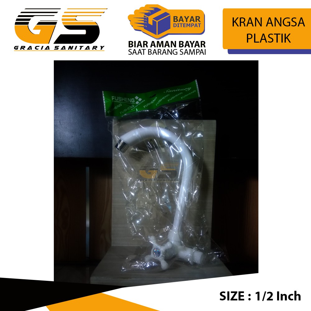 Kran Angsa Wastafel Model Plastik PVC Anti Pecah Kran Cuci Piring