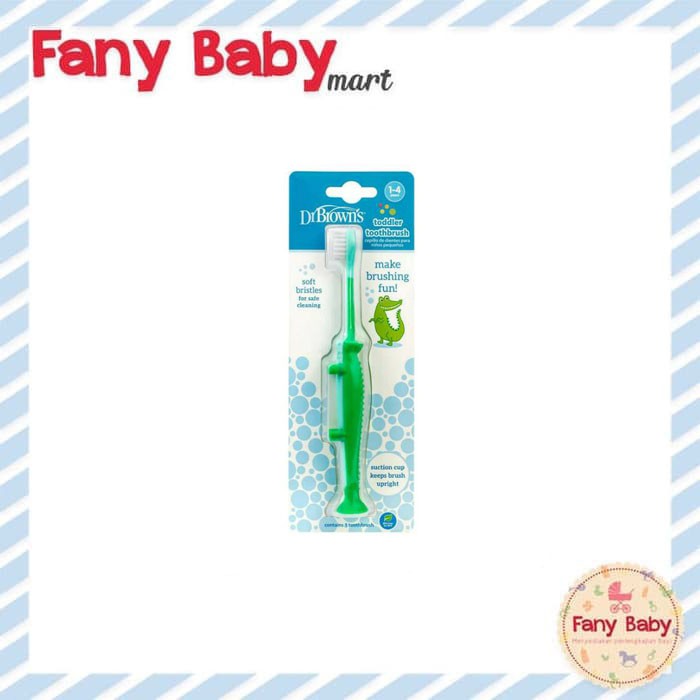 DR BROWNS TODDLER TOOTHBRUSH - CROCODILE / 1-4 TAHUN / HG059