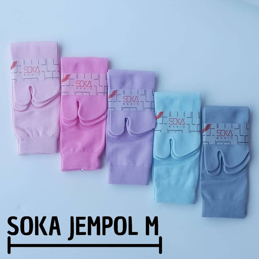 Kaos Kaki SOKA Jempol M Muslimah Basic Polos Murah