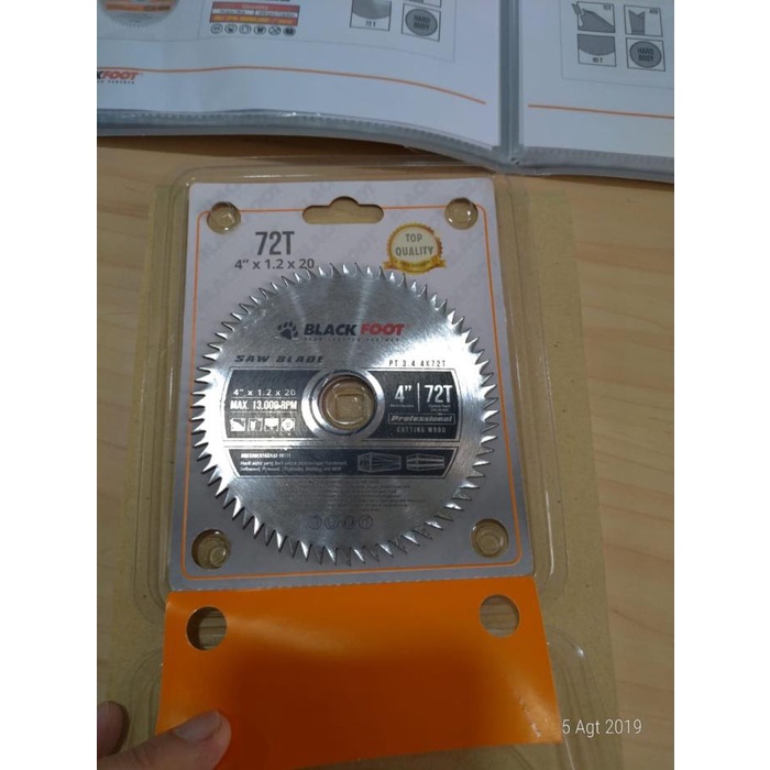 Cova Mata Gerinda Potong Kayu 4 Inch 72T Mata Potong Alumunium