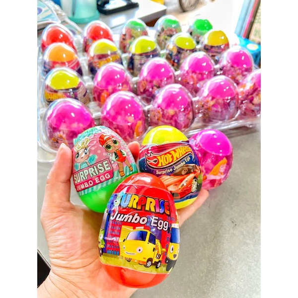 Permen Jumbo Egg isi 20 pcs (ada permen + mainan) Stok Terbatas Ecer 5000an