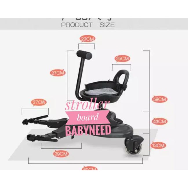 ➘Wj7 Tensbaby stroller board universal boncengan stroller ride on tandem ✷ ➘