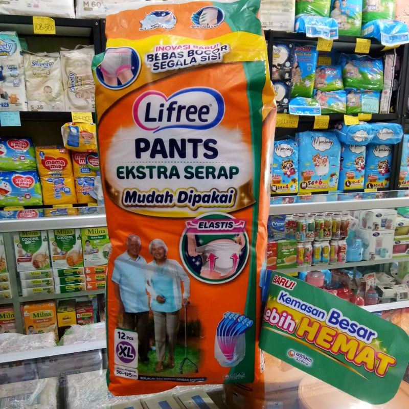 LIFREE PANTS POPOK DEWASA M20,L16, XL12, L8