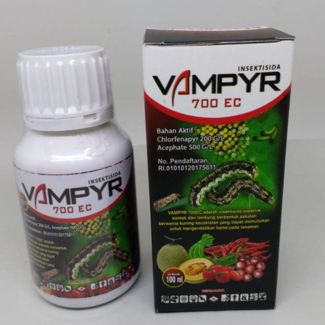 Insektisida Vampyr 700ec Pembasmi Ulat Tanaman Kubis,bawang Merah,sawi Dll (100ml)