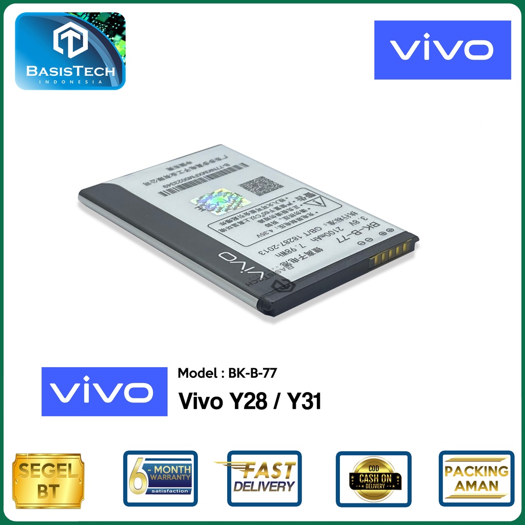 BATERAI VIVO Y28 - VIVO Y31 - BK-B-77 - ORI99 - GOOD QUALITY