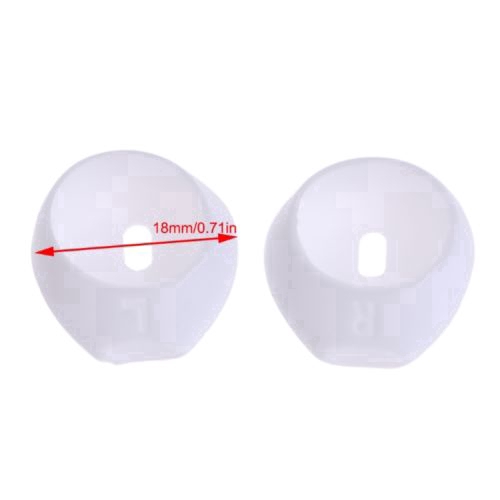 1 Pair For In-Ear Earbuds Clear Silicone Headset Cover Comfortable Headphone Case Ear Tips Silico Ear Pads Non-Slip Sports